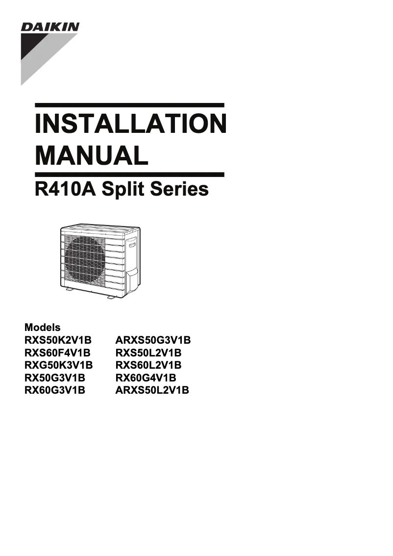 Image de la première page du manuel de l'appareil RX60G4V1B