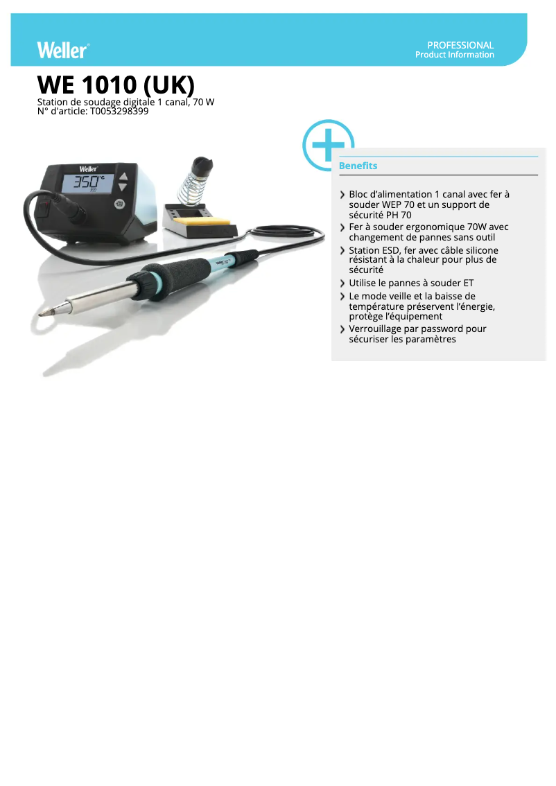 Image de la première page du manuel de l'appareil WE 1010