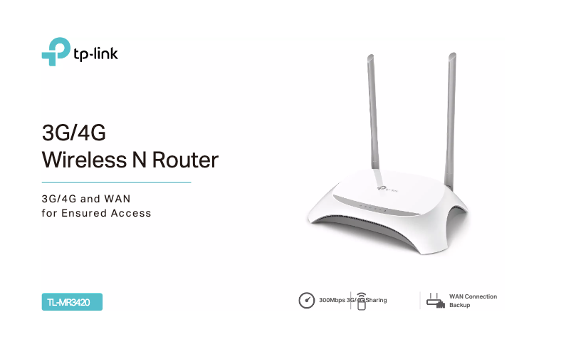 Image de la première page du manuel de l'appareil TL-MR3420