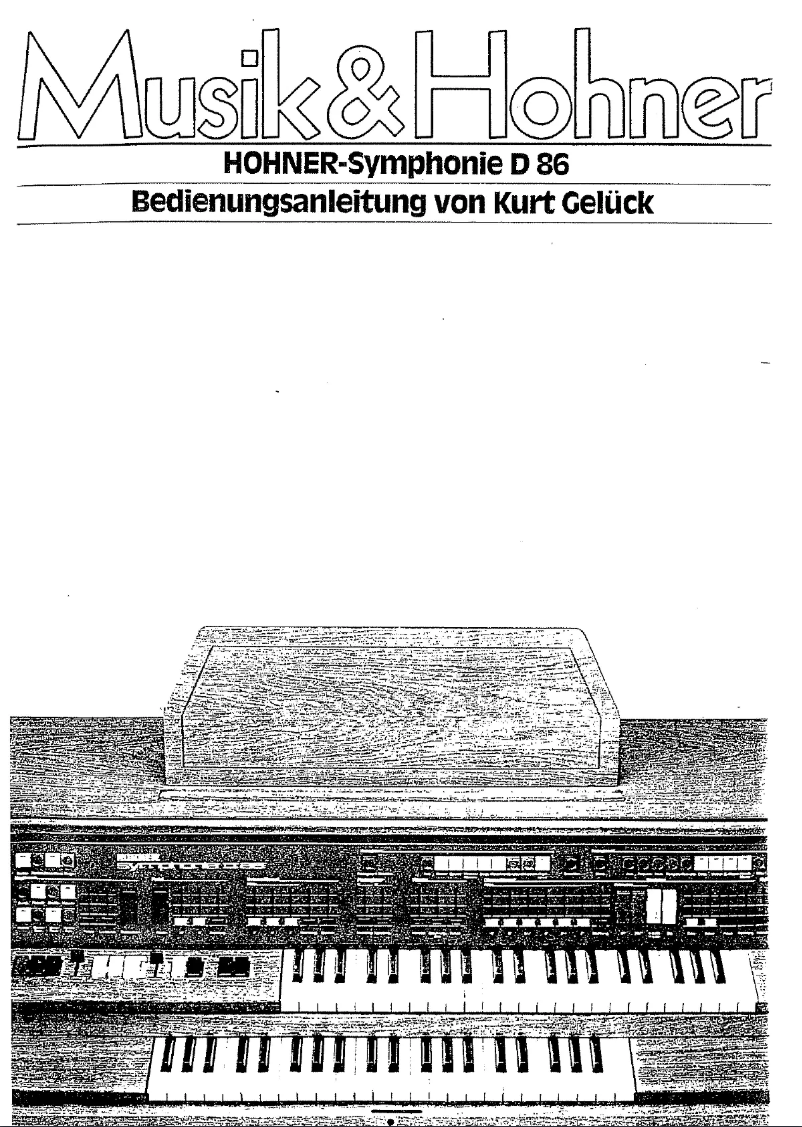 Página 1 del manual Manual de usuario Hohner Symphonie D86