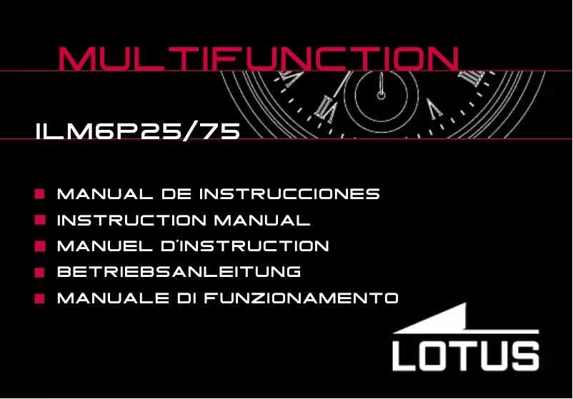 Page n°1 - Manuel utilisateur Lotus 15955