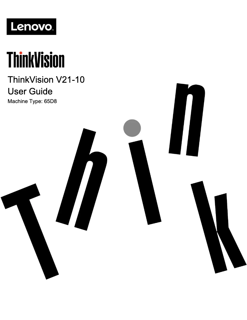 Page n°1 - Manuel utilisateur Lenovo ThinkVision V21-10