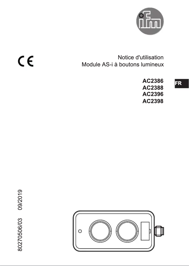 Page n°1 - Manuel utilisateur IFM AC2386