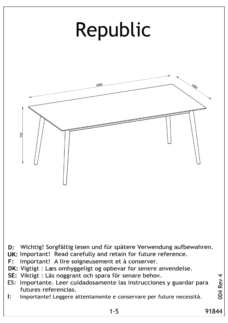 Page n°1 - Manuel utilisateur JYSK Thisted