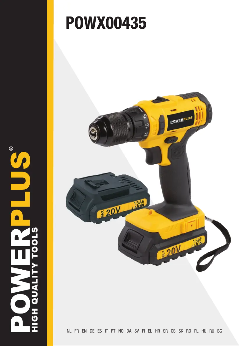 Image de la première page du manuel de l'appareil POWX00435