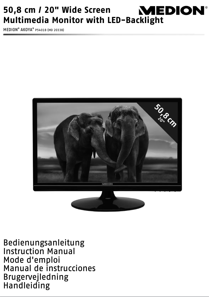Página 1 del manual Manual de usuario Medion Akoya P54018 MD20338