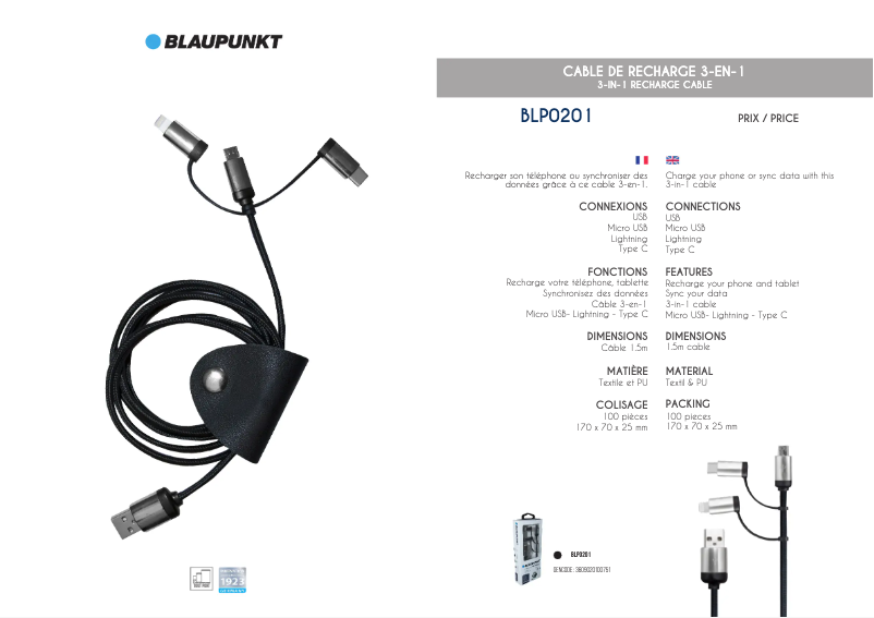Page n°1 - Manuel utilisateur Blaupunkt BLP0201