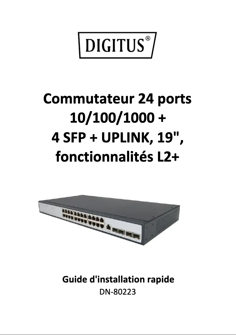 Page n°1 - Manuel utilisateur Digitus DN-80223