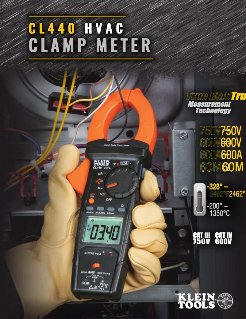 Page 1 de la notice Brochure Klein Tools CL440