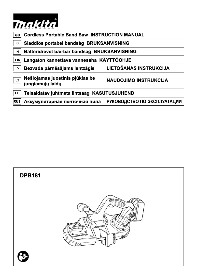 Page 1 de la notice Manuel utilisateur Makita DPB181Z