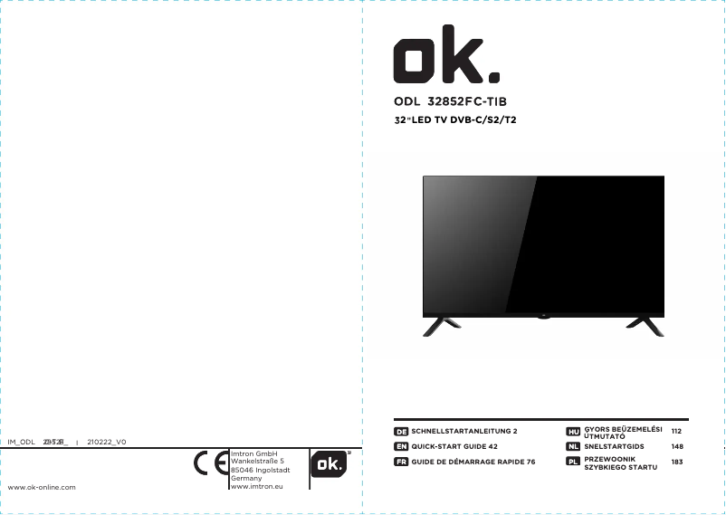 Image de la première page du manuel de l'appareil ODL 32852FC-TIB