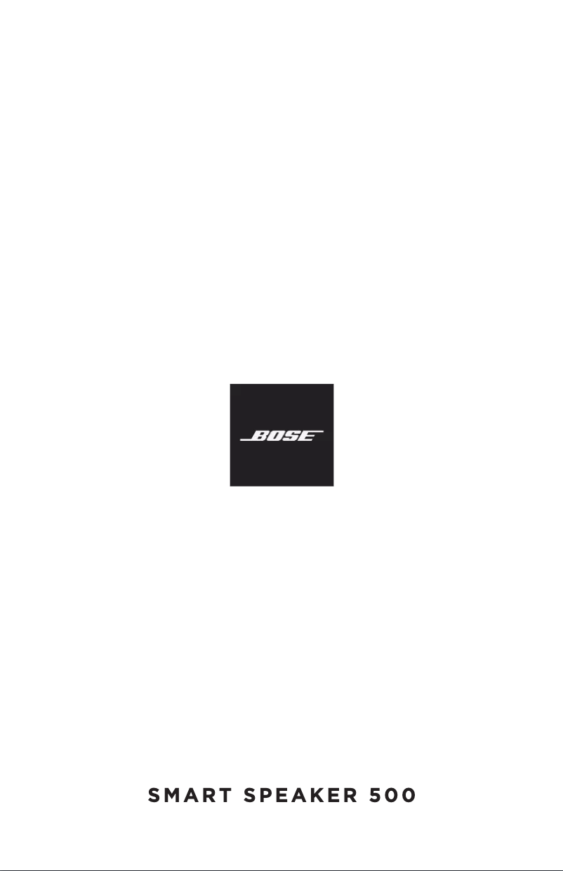 Page 1 de la notice Manuel utilisateur Bose Smart Speaker 500