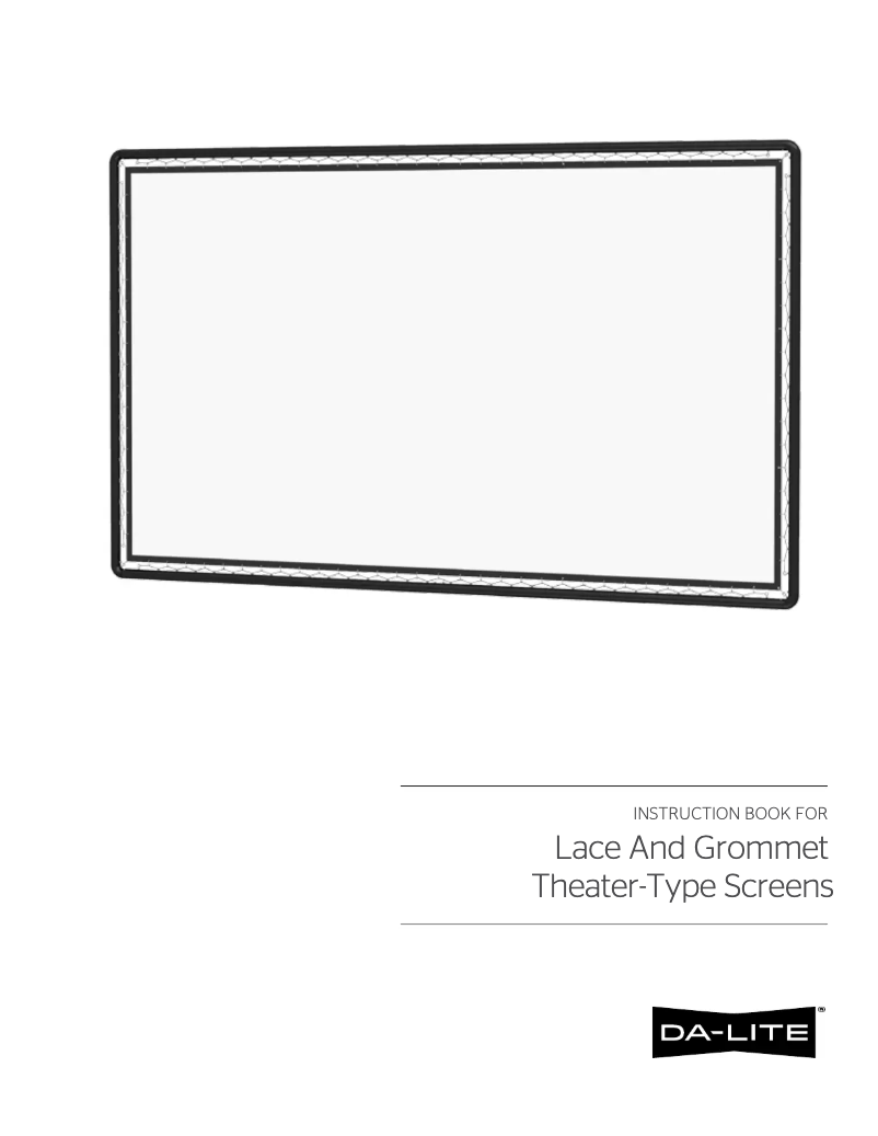 Page 1 de la notice Manuel utilisateur Da-Lite Lace And Grommet 79665