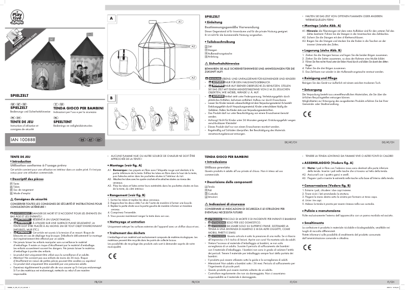 Page 1 de la notice Manuel utilisateur Playtive Z31644A
