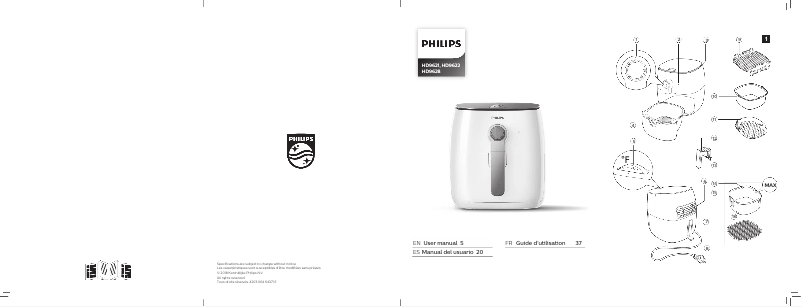 Page n°1 - Manuel utilisateur Philips Viva Collection Airfryer HD9628
