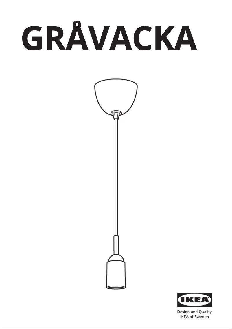 Image de la première page du manuel de l'appareil GRÅVACKA 605.049.41