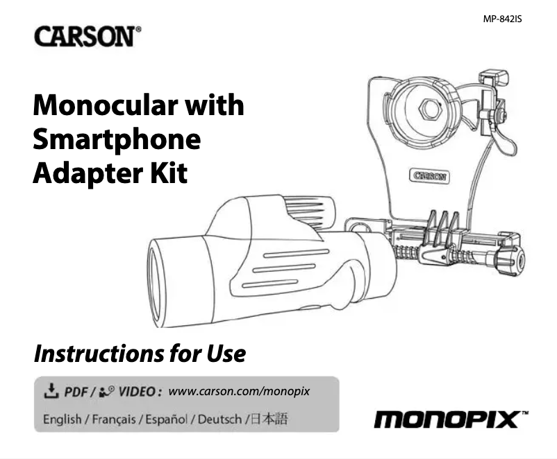 Page n°1 - Manuel utilisateur Carson MonoPix MP-842IS