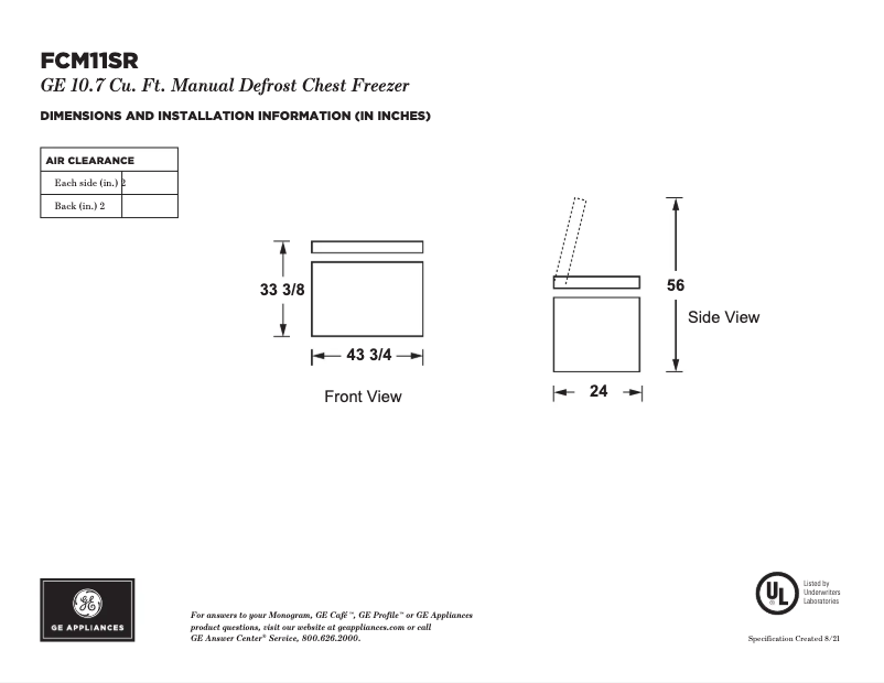 Image de la première page du manuel de l'appareil FCM11SRWW