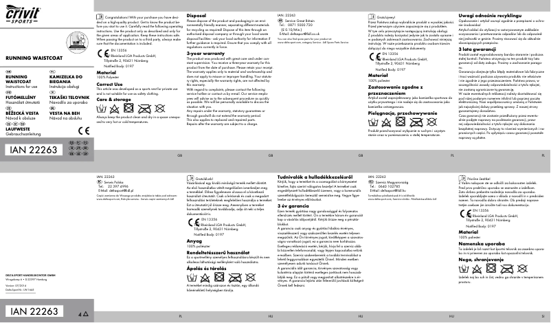 Página 1 del manual Manual de usuario Crivit IAN 22263