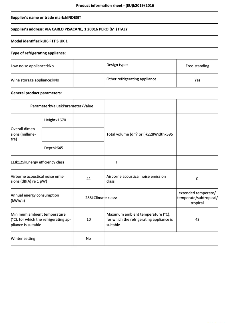 Image de la première page du manuel de l'appareil UI6 F1T S UK