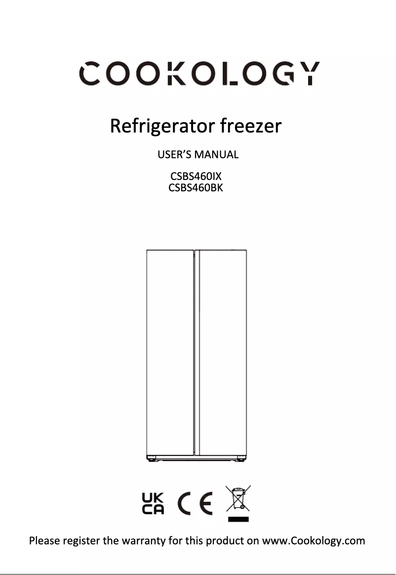 Page 1 de la notice Manuel utilisateur Cookology CSBS460IX