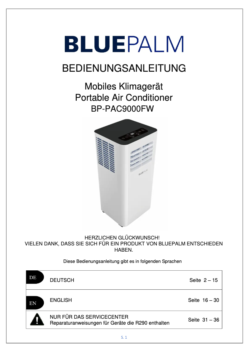 Imagen de la primera página del manual del dispositivo BPPAC9000FW