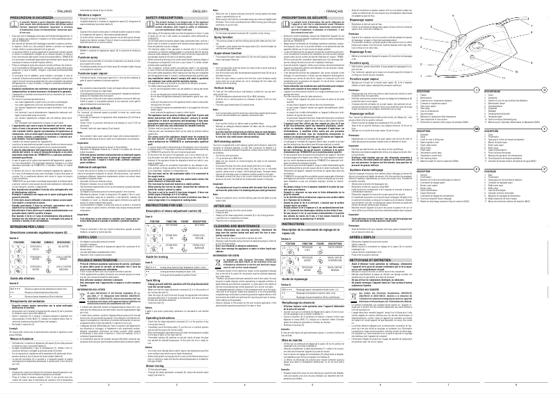 Image de la première page du manuel de l'appareil Milord 4500