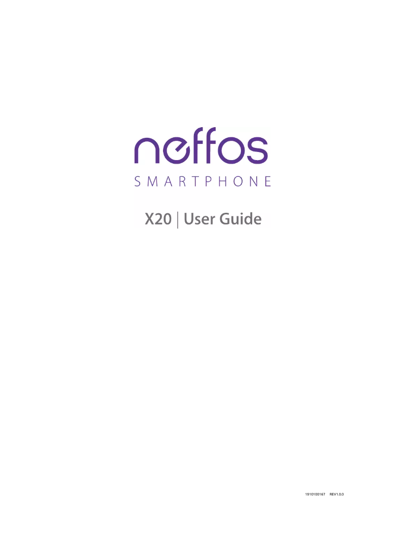 Page 1 de la notice Manuel utilisateur Neffos X20