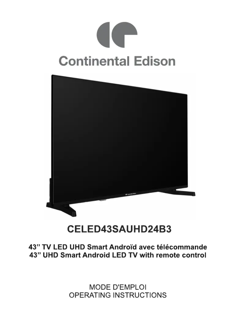 Image de la première page du manuel de l'appareil CELED43SAUHD24B3
