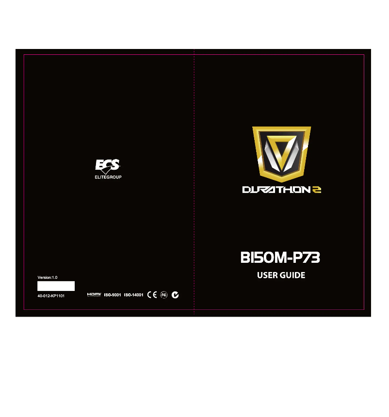 Page n°1 - Manuel utilisateur ECS B150M-P73