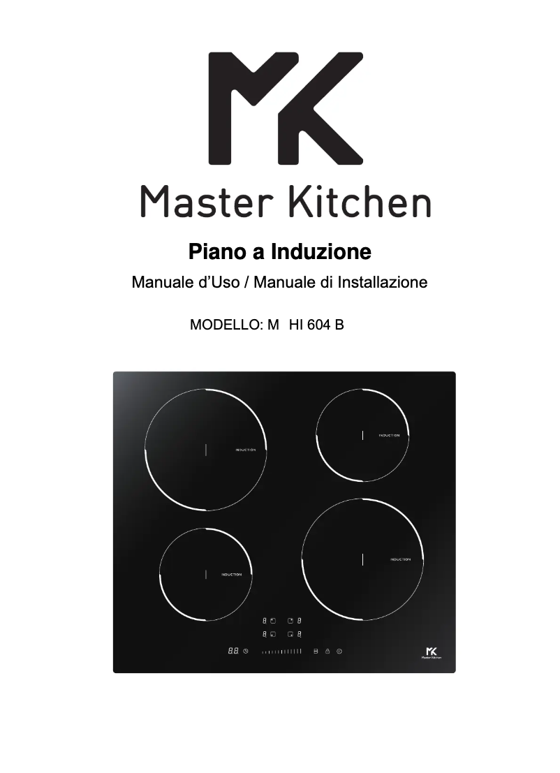 Page 1 de la notice Manuel utilisateur Master Kitchen MKHI 604 BK
