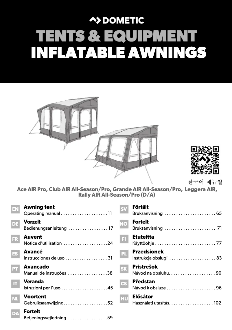 First page image of the manual for Grande AIR All-Season 390 M