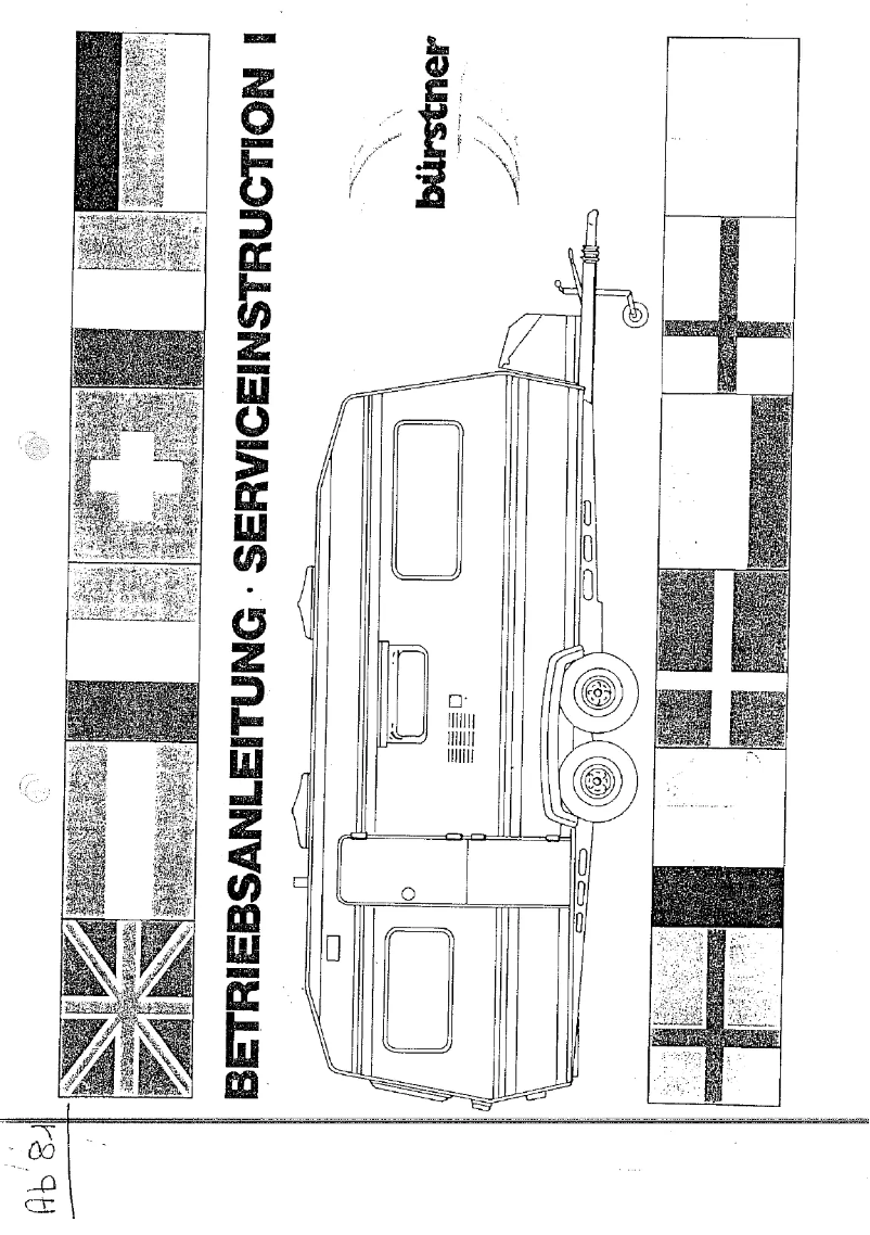 Page n°1 - Manuel utilisateur Bürstner City (1984)