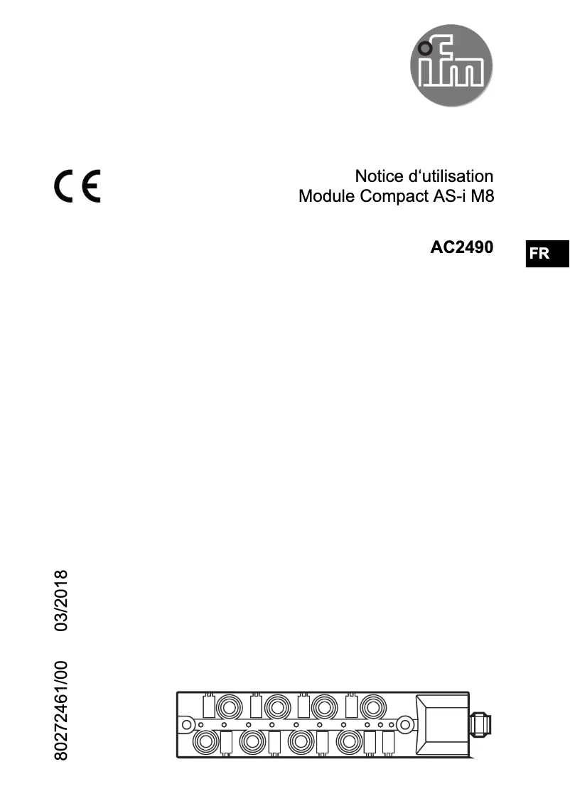 Page n°1 - Manuel utilisateur IFM AC2490