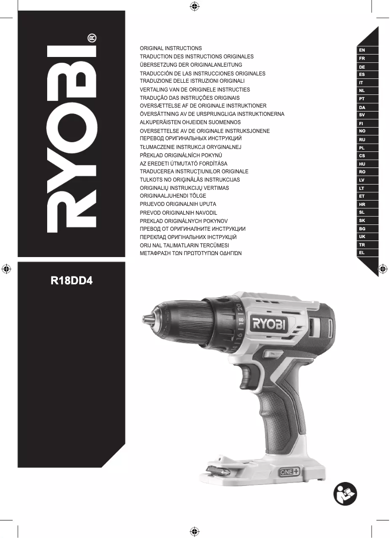 Página 1 del manual Manual de usuario RYOBI One+ R18DD4