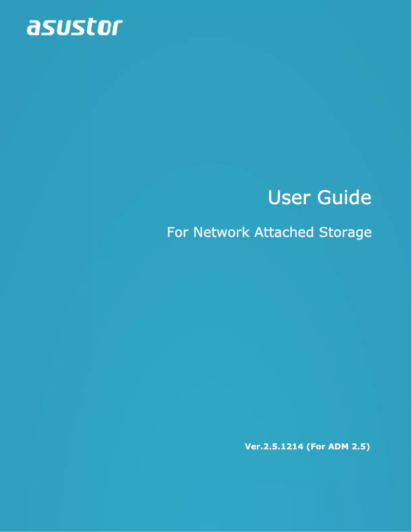 Page 1 de la notice Manuel utilisateur Asustor AS7009RX