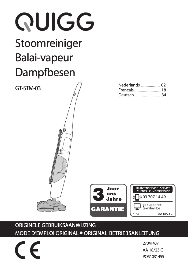 Página 1 del manual Manual de usuario Quigg GT-STM-03