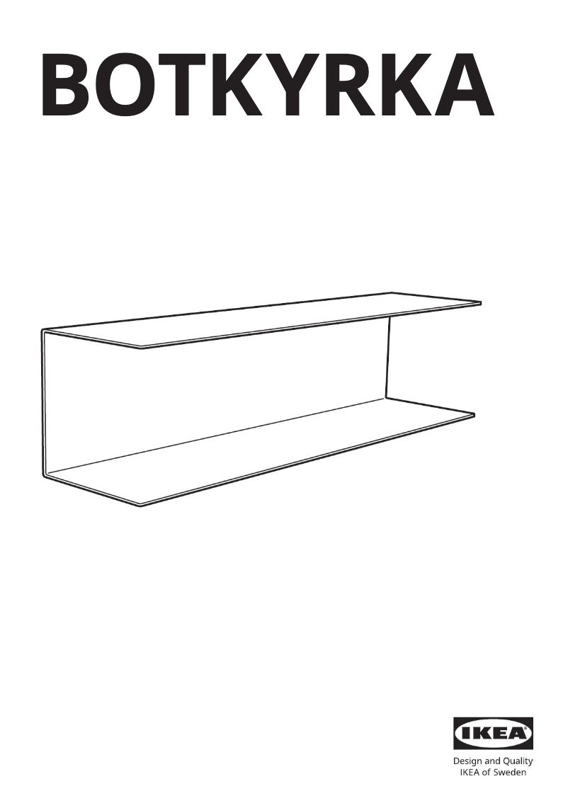 Página 1 del manual Manual de usuario Ikea BOTKYRKA 202.797.32