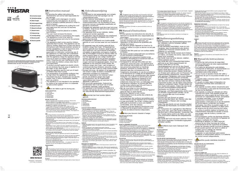 Page 1 de la notice Manuel utilisateur TriStar BR-1042