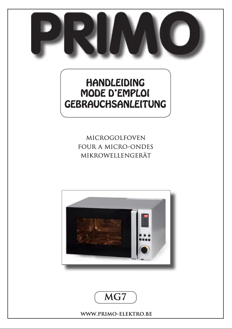 Page 1 de la notice Manuel utilisateur Primo MG7