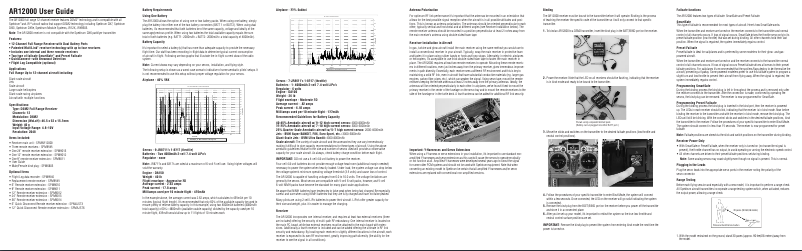 Page n°1 - Manuel utilisateur Spektrum AR12010
