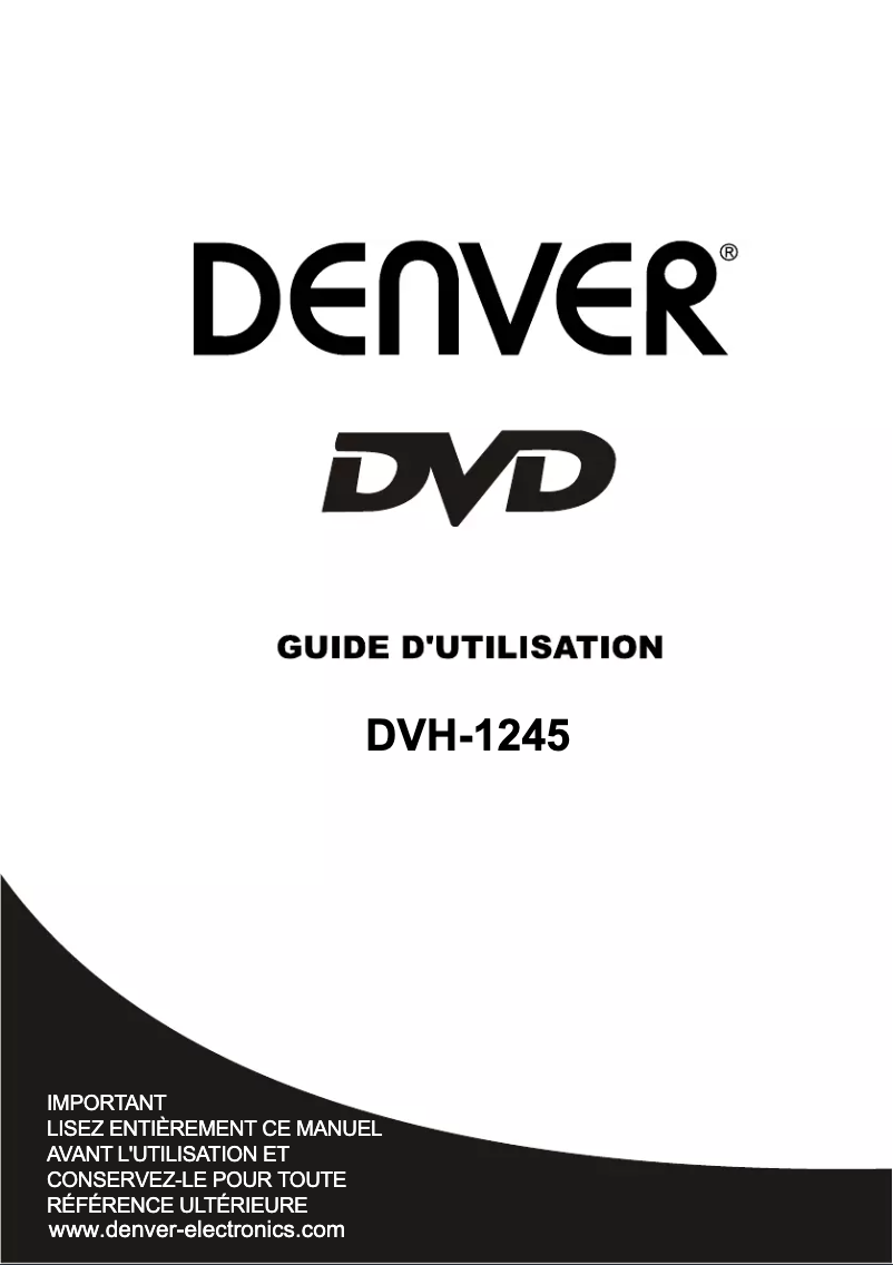 Page 1 de la notice Manuel utilisateur Denver DVH-1245
