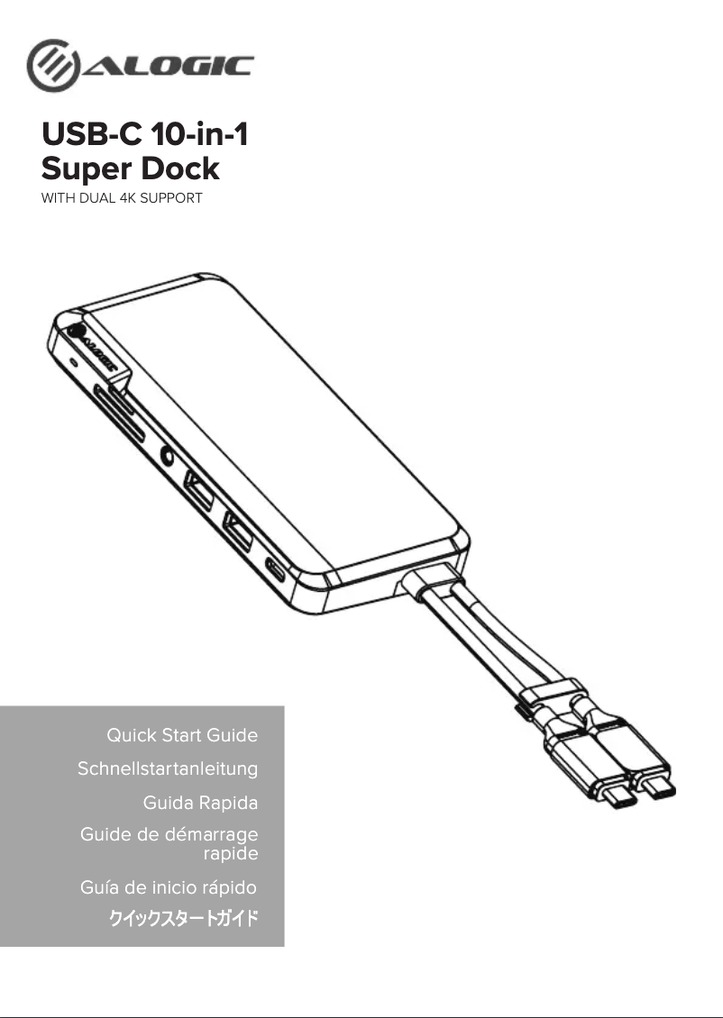 Page n°1 - Manuel utilisateur Alogic USB-C 10-in-1 Super Dock