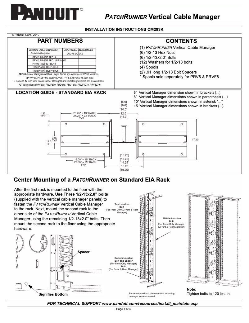 Página 1 del manual Manual de usuario Panduit PRV679