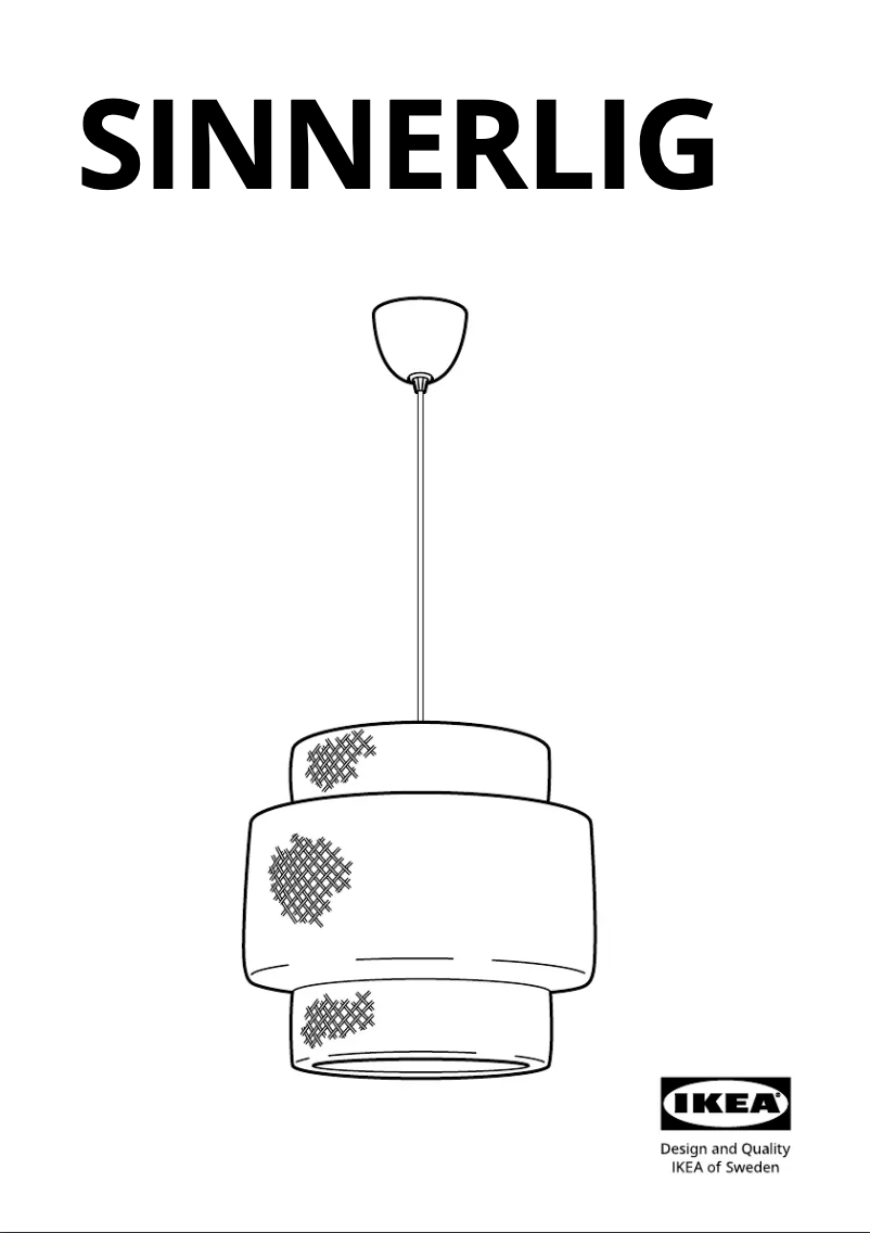Page 1 de la notice Manuel utilisateur Ikea SINNERLIG 605.158.69