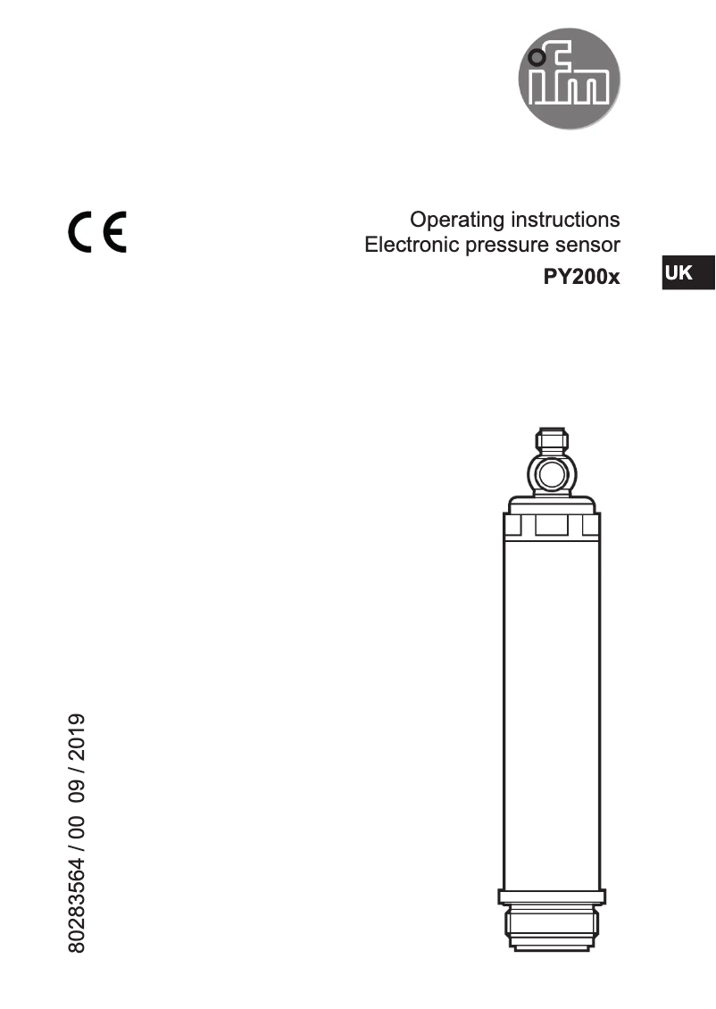 Page n°1 - Manuel utilisateur IFM PY2007