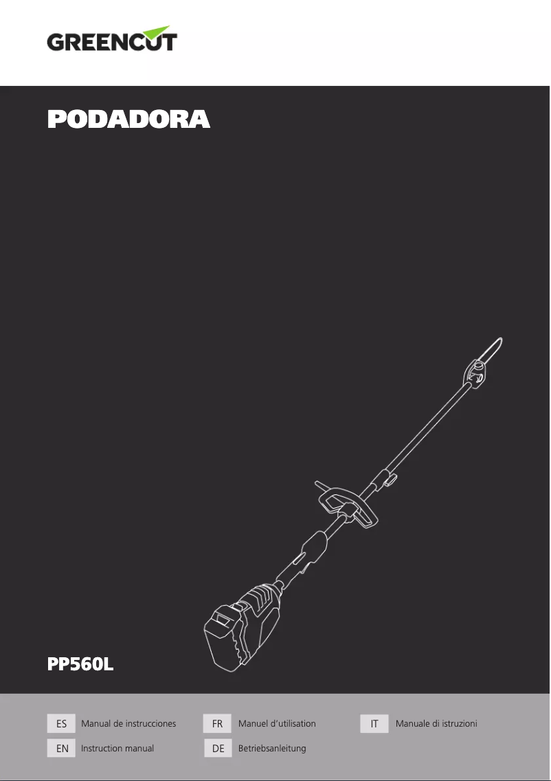 Page 1 de la notice Manuel utilisateur Greencut PP560L