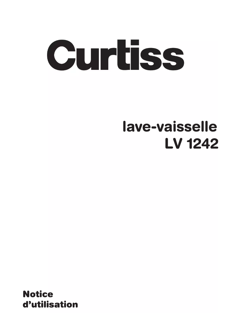 Página 1 del manual Manual de usuario Curtiss LV 1242