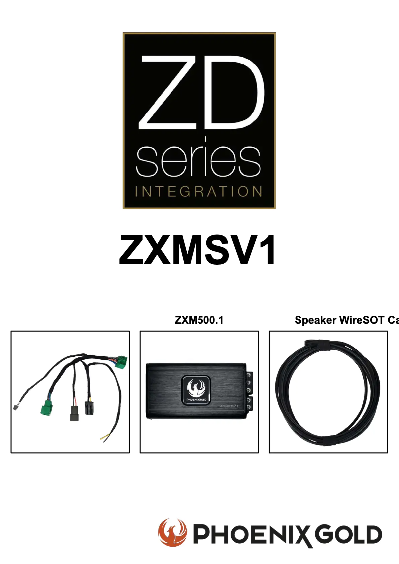 Page 1 de la notice Manuel utilisateur Phoenix Gold ZXMSV1