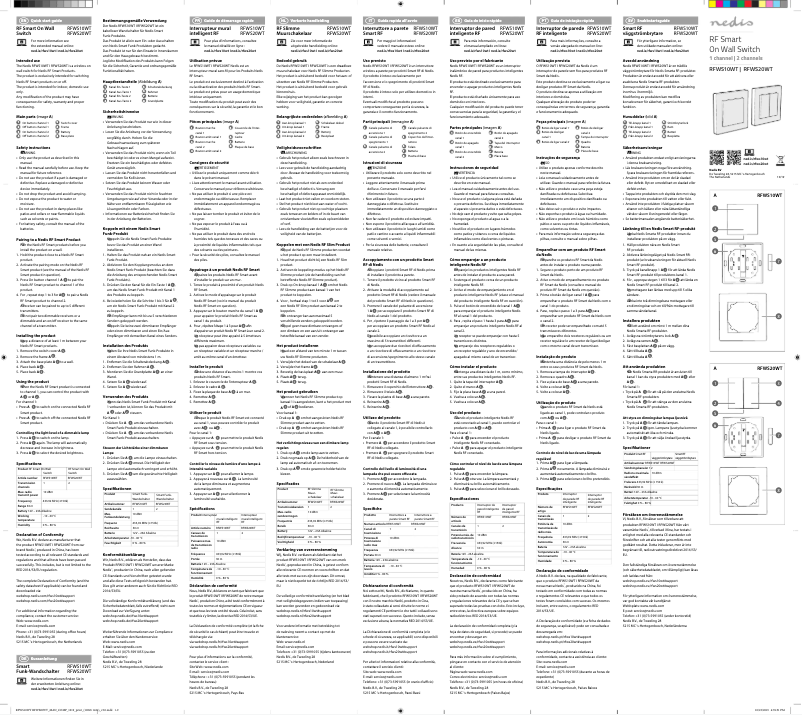 Page 1 de la notice Manuel utilisateur Nedis RFWS20WT